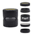 Gordon 5 Pieces Aluminum Alloy Herb Grinder, 61 mm Smoker Grinder with Window, Black Easy Clean Herb Grinders